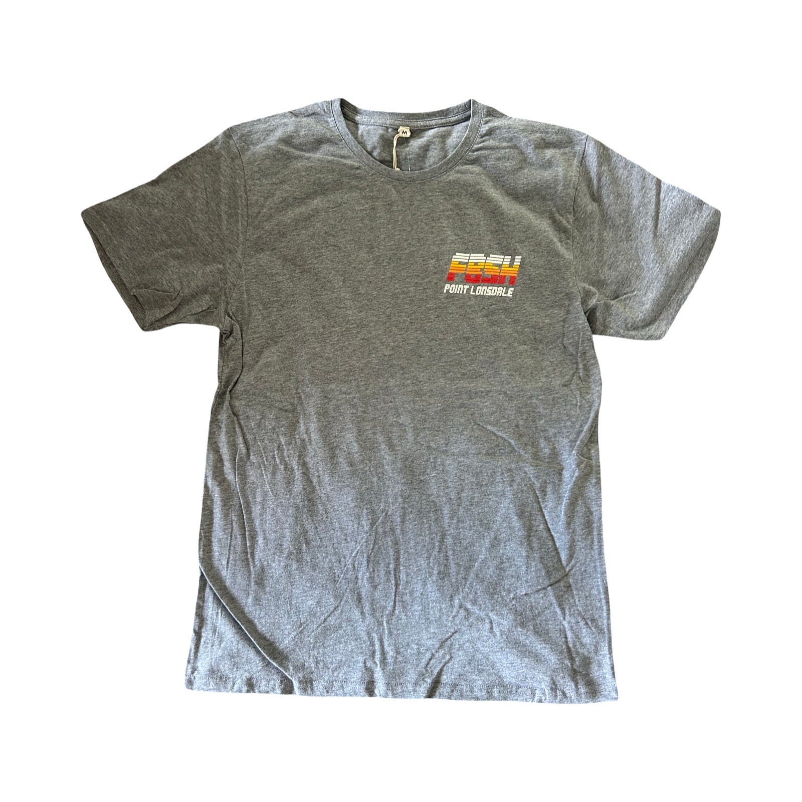 MENS FBSH Point Lonsdale Tee Grey Marle – Front Beach Surf Hire