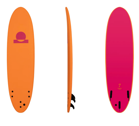 SUMMER VIBES MINI MAL SOFTBOARD 7'0 ORANGE/PINK